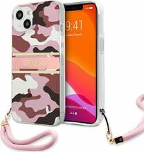 Telefoniümbris Guess GUHCP13SKCABPI Camo Strap Hard Case, Apple iPhone 13 mini, roosa