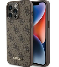 Telefoniümbris Guess GUHCP15XG4GFBR 4G Metal Gold Logo, Apple iPhone 15 Pro Max, pruun
