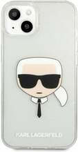 Telefoniümbris Karl Lagerfeld KLHCP13SKHTUGLS Glitter Karl's Head, Apple iPhone 13 mini, hõbe