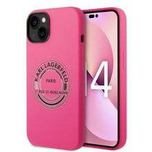 Karl Lagerfeld Silicone RSG KLHCP14MSRSGRCF ümbris, Apple iPhone 14 Plus, roosa