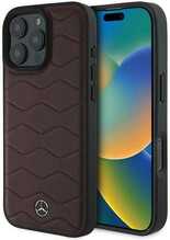 Telefoniük Mercedes MB Waves Leather, Apple iPhone 16 Pro Max, punane