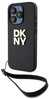 Telefoniümbris DKNY Hardcase Wrist Strap Stock Logo DKHCP15LPBSWSK, Apple iPhone 15 Pro, must