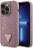 Telefoniümbris Guess GUHCP14LHDGTPP Rhinestone Triangle, Apple iPhone 14 Pro, roosa