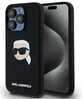 Telefoniümbris Karl Lagerfeld KLHMP15XSKHPPLK, Apple iPhone 15 Pro Max, must, silikoon, Karl Head Print MagSafe