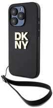 Telefoniümbris DKNY Hardcase Wrist Strap Stock Logo DKHCP15LPBSWSK, Apple iPhone 15 Pro, must