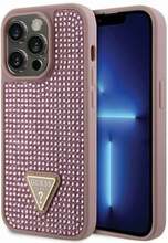 Telefoniümbris Guess GUHCP14LHDGTPP Rhinestone Triangle, Apple iPhone 14 Pro, roosa