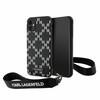 Telefoniümbris Karl Lagerfeld Monogram Losange Saffiano KLHCN61SAKLMBSK, Apple iPhone 11, must