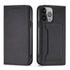 Telefoniümbris Magnet Card Case HURTEL, Apple iPhone 14 Pro Max, flip cover, rahakott, must