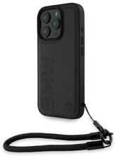 Telefoniümbris BMW BMHCP16X23RMRLK Signature Leather Wordmark Cord, Apple iPhone 16 Pro Max, must