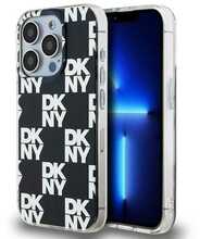 DKNY IML Checkered Mono Pattern DKHCP15XHDLCEK ümbris, Apple iPhone 15 Pro Max, must