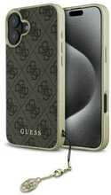 Telefoniümbris Guess GUHCP16MGF4GBR 4G Charms Collection, Apple iPhone 16 Plus, pruun