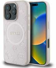 Telefoniümbris Guess Hardcase Saffiano Peony Classic Logo MagSafe GUHMP16XPSAPSMEP, Apple iPhone 16 Pro Max, roosa