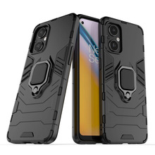 Telefoniümbris Hurtel Ring Armor tough hybrid magnetiga, OnePlus Nord N20 5G, must