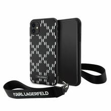 Telefoniümbris Karl Lagerfeld Monogram Losange Saffiano KLHCN61SAKLMBSK, Apple iPhone 11, must