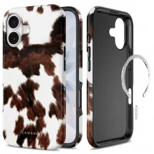 Tech-Protect Lamano MagSafe ümbris, Apple iPhone 17, Soft Herd, pruun/valge