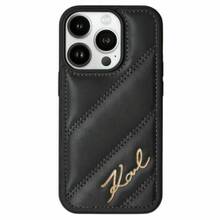 Telefoniümbris Karl Lagerfeld Diagonal Quilted Script KLHCP14LPQDSMGK, Apple iPhone 14 Pro, must