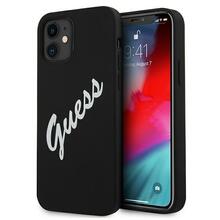 Telefoniümbris Guess GUHCP12SLSVSBW Silicone Vintage, Apple iPhone 12 mini, must/valge