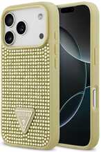 Telefoniümbris Guess Rhinestone Triangle Logo, Apple iPhone 17 Pro, kuldne