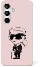 Telefoniümbris Karl Lagerfeld Silicone Graffiti Ikonik KLHMS25SPNYKGRTP, Samsung Galaxy S25, roosa