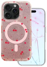 TFO Cherry Mag Glitter ümbris, Apple iPhone 14 Pro, MagSafe, punane