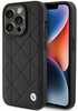 BMW Leather Quilted BMHCP15X22RQDK ümbris, Apple iPhone 15 Pro Max, must