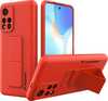 Telefoniümbris Wozinsky Kickstand silikonist alus, Xiaomi Poco M4 Pro 5G, punane