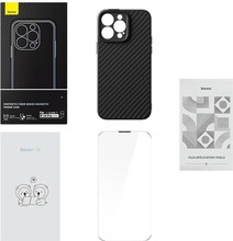 Telefoniümbris Baseus Synthetic Fiber Case, Apple iPhone 14 Pro, must