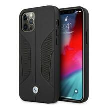 Telefoniümbris BMW BMHCP12LRSCSK, Apple iPhone 12 Pro Max, must, kõva, perforeeritud nahast