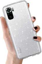 Telefoniümbris Crystal Glitter TOPT, Xiaomi Redmi Note 10/Note 10S/Poco M5S, hõbe
