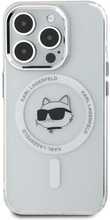 Telefoniümbris Karl Lagerfeld IML Choupette Head Metal Frame MagSafe, Apple iPhone 15 Pro Max, läbipaistev