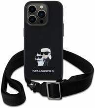 Telefoniümbris Karl Lagerfeld Saffiano Crossbody KLHCP15LSAKCPBK, Apple iPhone 15 Pro, must