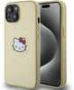 Telefoniümbris Hello Kitty Leather Kitty Head MagSafe, Apple iPhone 15, kuldne