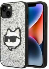 Telefoniümbris Karl Lagerfeld Glitter Choupette Patch KLHCP14SG2CPS, Apple iPhone 14, hõbe