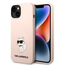 Telefoniümbris Karl Lagerfeld Silicone Choupette KLHCP14MSNCHBCP, Apple iPhone 14 Plus/15 Plus 6.7, roosa
