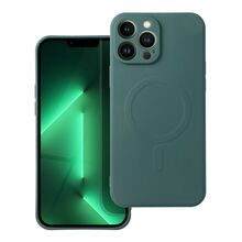 Silikoonümbris Mag Cover OEM, Samsung S25 Plus, tume roheline, MagSafe ühilduv
