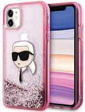 Telefoniümbris Karl Lagerfeld Glitter Karl Head, Apple iPhone 11/XR, roosa