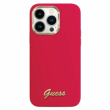 Telefoniümbris Guess GUHCP16LSMBSLM Silicone Script Metal Logo, Apple iPhone 16 Pro, roosa