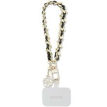 Telefoniümbris Guess GUOUCHSAMC4K Universal Hand Strap, must Saffiano Chain 4G Charm