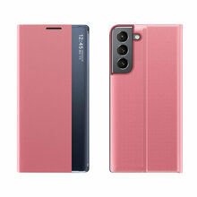 Sleep Case ümbris, Samsung Galaxy S23 Plus, roosa, avanev kaanega ja alusega