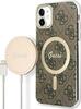 Telefoniümbris ja juhtmevaba laadija Guess GUBPN61H4EACSW 4G Print MagSafe, Apple iPhone 11, pruun