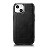 Telefoniümbris iCarer Leather Oil Wax WMI14220719-BK, Apple iPhone 14 Plus, must