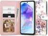 Telefoniümbris Tech Protect Wallet, Samsung Galaxy A55 5G, roosad lilled