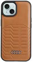 Audi Synthetic Leather MagSafe AU-TPUPCMIP15-GT/D3-BN ümbris, Apple iPhone 13/14/15, pruun