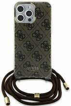 Telefoniümbris Guess Crossbody Cord 4G Print GUHCP15XHC4SEW, iPhone 15 Pro Max, pruun