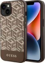 Telefoniümbris Guess GCube Stripes MagSafe GUHMP14MHGCFSEW, Apple iPhone 14 Plus, pruun