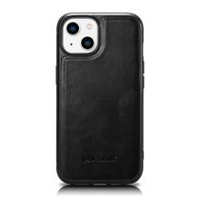 Telefoniümbris iCarer Leather Oil Wax WMI14220719-BK, Apple iPhone 14 Plus, must