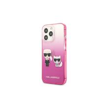 Telefoniümbris Karl Lagerfeld Gradient Ikonik Karl & Choupette KLHCP13LTGKCP, Apple iPhone 13 Pro/13, roosa