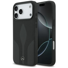 Telefoniümbris Mercedes Leather The Move MagSafe, Apple iPhone 17 Pro Max, must