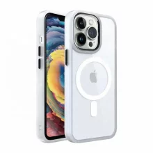 Telefoniümbris Premium Mag Cover, Apple iPhone 15 Plus, valge