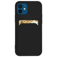 Telefoniümbris kaarditaskuga Hurtel, Samsung Galaxy A22 4G, must